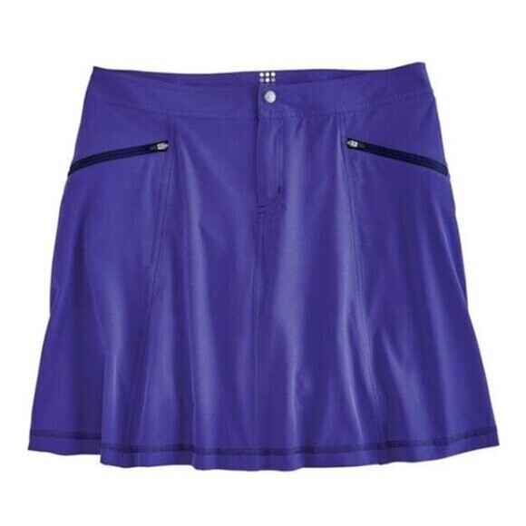 Title Nine Swingtastic Skort Nimblene Mid Rise A Line Zip Pockets Purple 10 - Picture 1 of 7